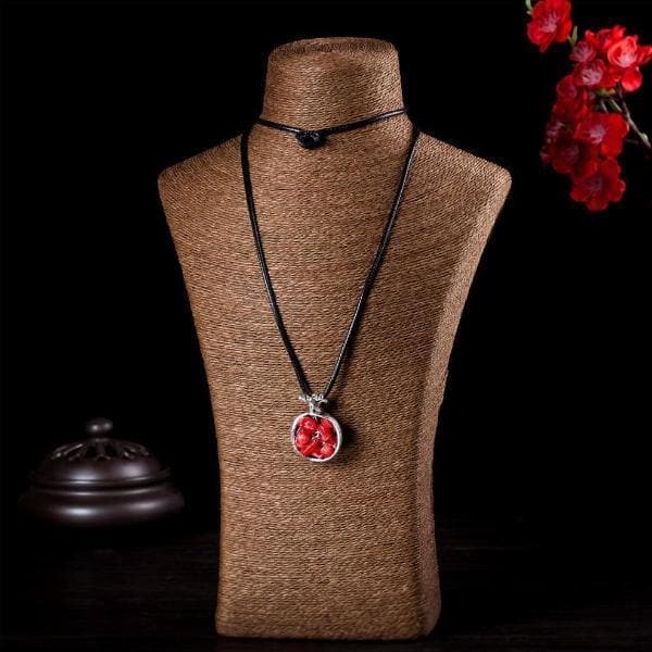 Fruit Geometric Stone Pendant Necklace dylinoshop