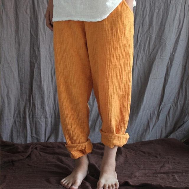 Cotton And Linen Pants | Zen dylinoshop