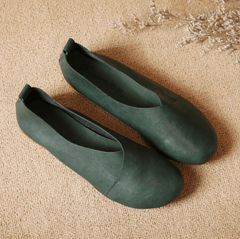 Genuine Leather Slip on Ballet Flats dylinoshop