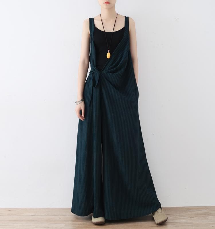 Wide Leg Cotton and Linen Overall Buddha Trends