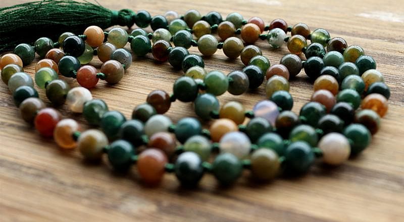 Hand Knotted Agate Mala Beads dylinoshop