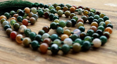 Hand Knotted Agate Mala Beads dylinoshop