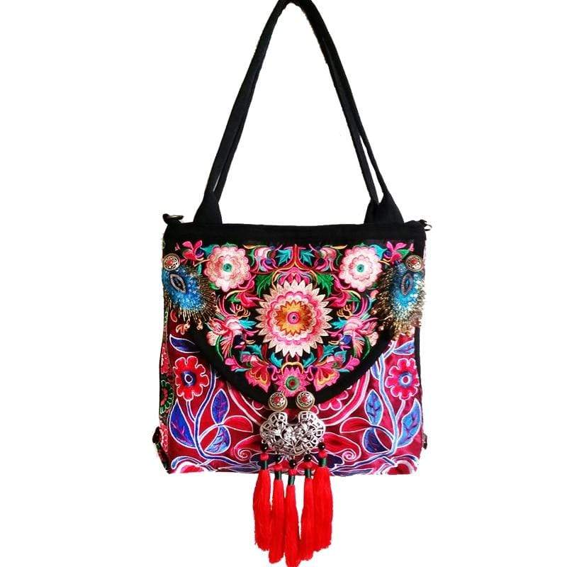 Handmade Ethnic Embroidered Floral Boho Bag dylinoshop