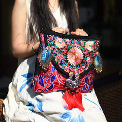 Handmade Ethnic Embroidered Floral Boho Bag dylinoshop