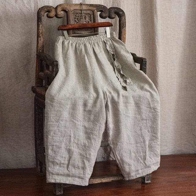 Loose Cotton and Linen Harem Pants dylinoshop