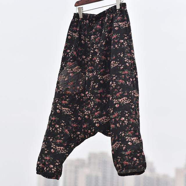 Cotton Linen Floral Harem Pants | Hippie dylinoshop