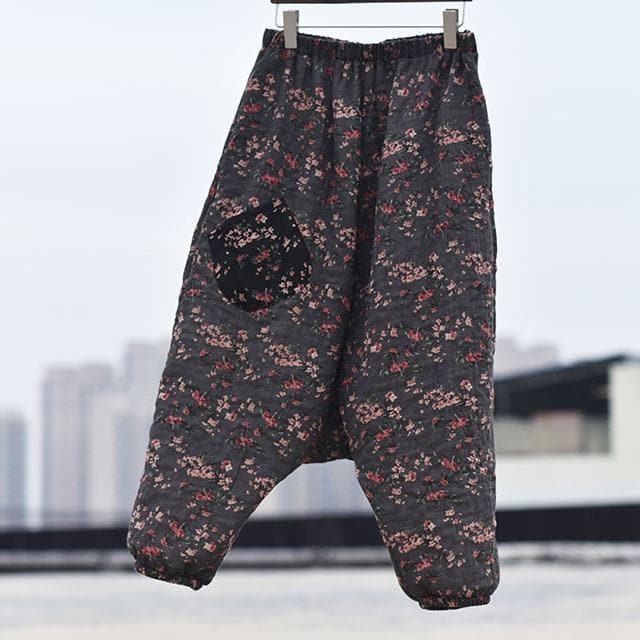 Cotton Linen Floral Harem Pants | Hippie dylinoshop