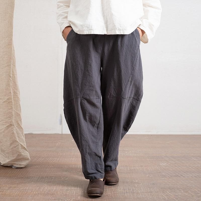 Cotton and Linen Wide Leg Harem Pants  | Zen dylinoshop