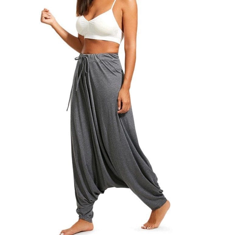 High Waist Drawstring Harem Pants dylinoshop