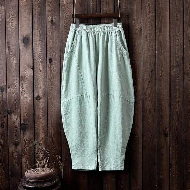 Wide Leg Linen Harem Pants | Zen Buddha Trends