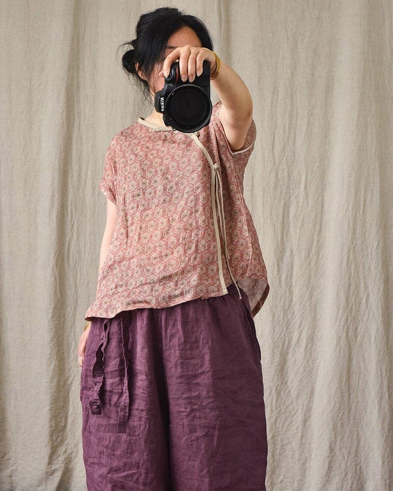 Loose Cotton and Linen Harem Pants dylinoshop