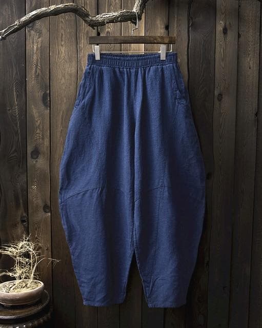 Wide Leg Linen Harem Pants | Zen Buddha Trends