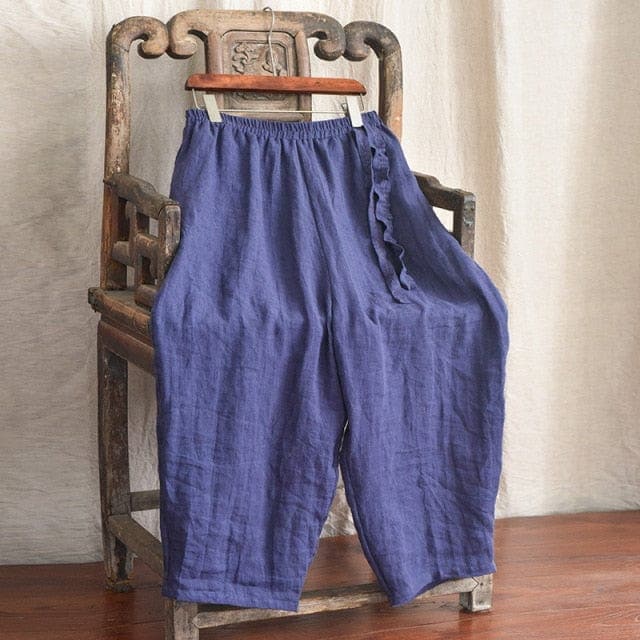 Loose Cotton and Linen Harem Pants dylinoshop