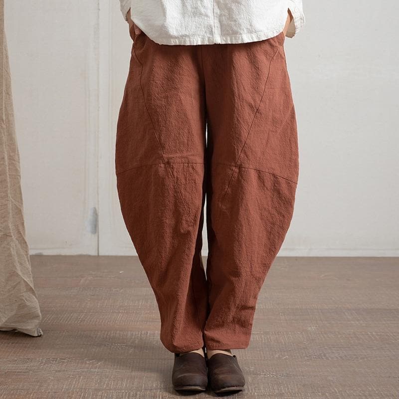 Cotton and Linen Wide Leg Harem Pants  | Zen dylinoshop