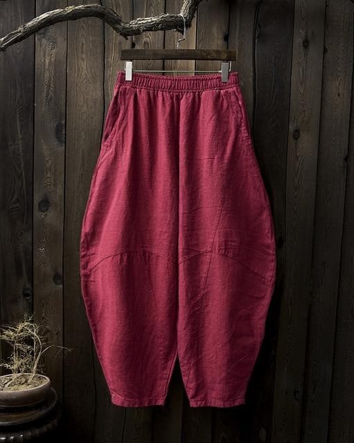 Wide Leg Linen Harem Pants | Zen Buddha Trends