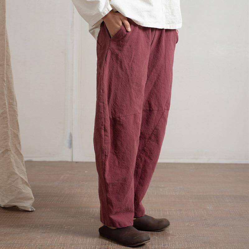 Cotton and Linen Wide Leg Harem Pants  | Zen dylinoshop