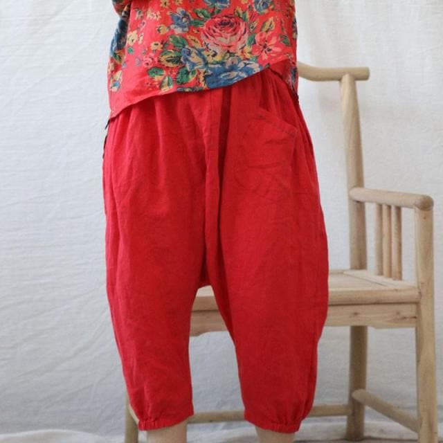 Cotton Linen Loose Harem Pants | Hippie dylinoshop