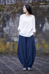 Wide Leg Linen Harem Pants | Zen Buddha Trends