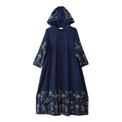 Hooded Embroidered Trench Coat dylinoshop