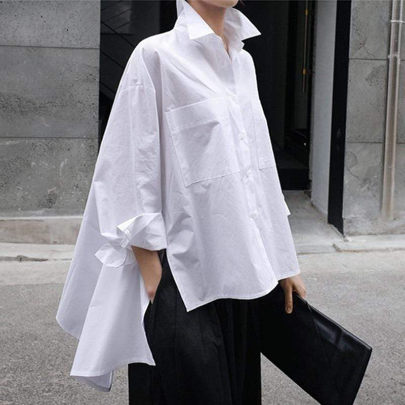 Irregular Button Down Oversized Shirt | Millennials dylinoshop