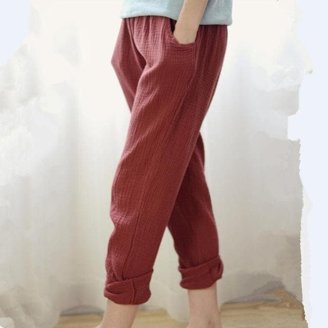 Cotton And Linen Pants | Zen dylinoshop