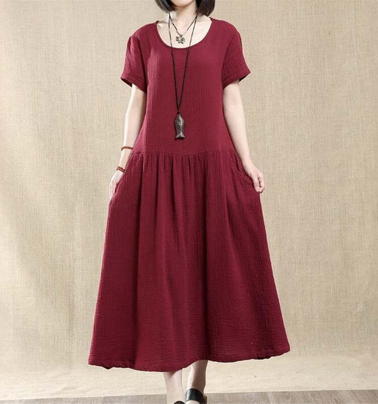 Love Poem Short Sleeve Midi Dress Buddha Trends