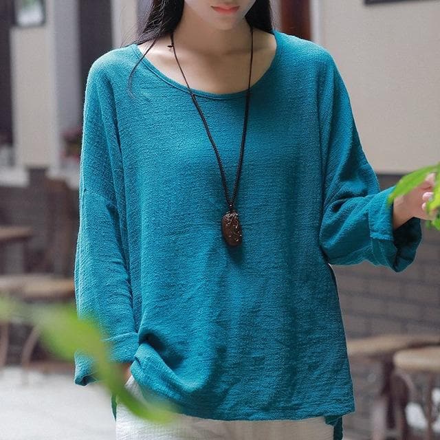 Sweet Mantra Cotton & Linen Long Sleeve Shirt Buddha Trends