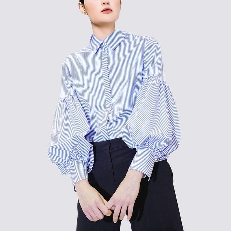 Elisa Button Down Puff Sleeve Shirt dylinoshop