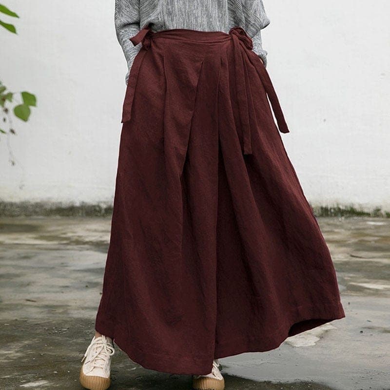 Oversized Wide Leg Linen Pants | Lotus Buddhatrends