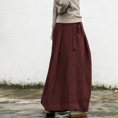 Oversized Wide Leg Linen Pants | Lotus Buddhatrends