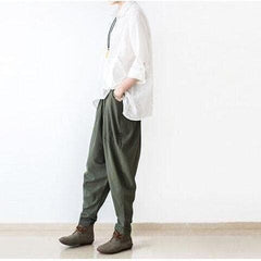 Loose Linen Trousers dylinoshop