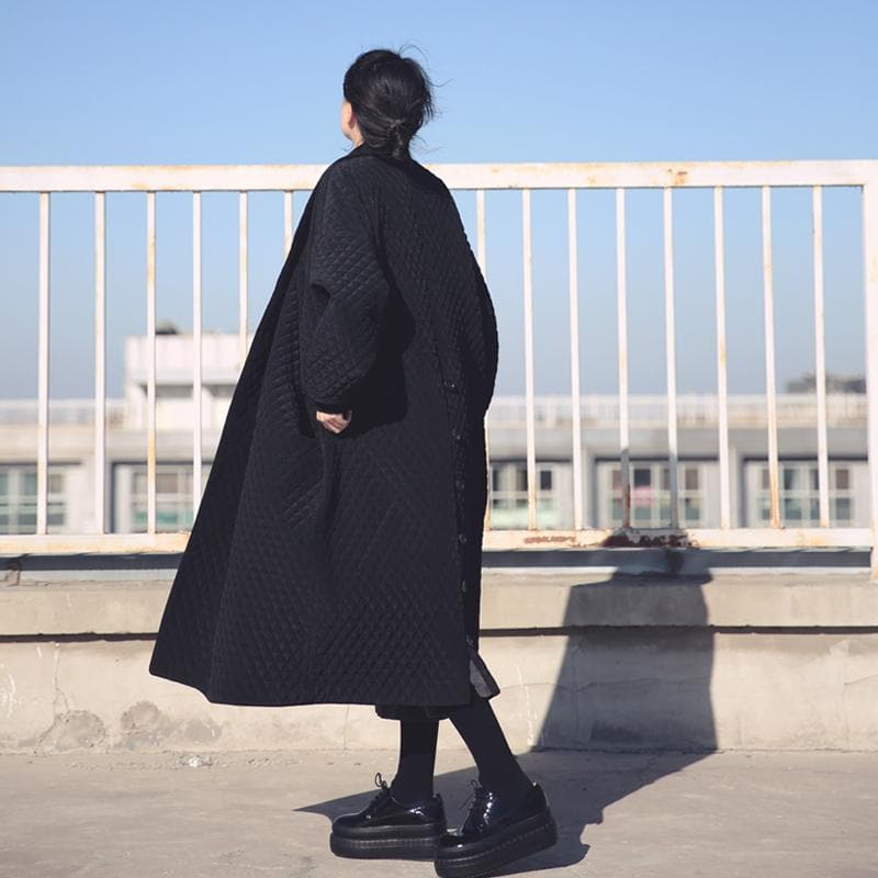 Loose Oversized Black Trench Coat dylinoshop