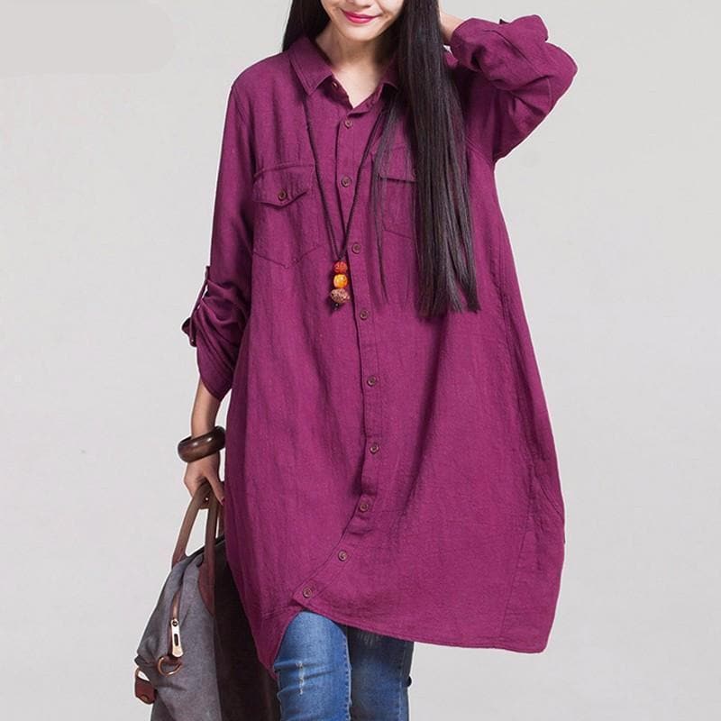 Irina Plus Size Oversized Shirt dylinoshop