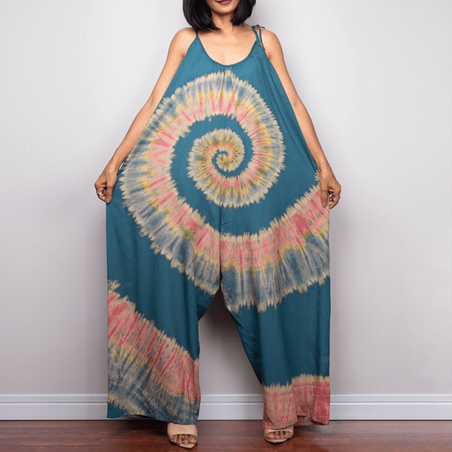 Tie-Dye Harem Overall Buddha Trends