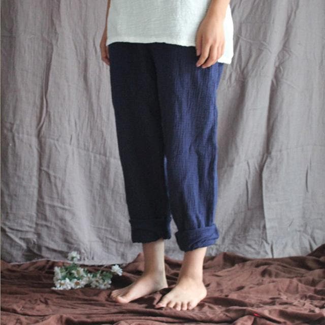 Cotton And Linen Pants | Zen dylinoshop