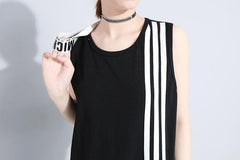 Korean Style Black and White Striped Overall | Millennials dylinoshop