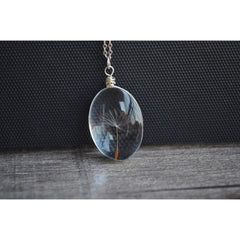 Dandelion Seed Glass Necklace dylinoshop