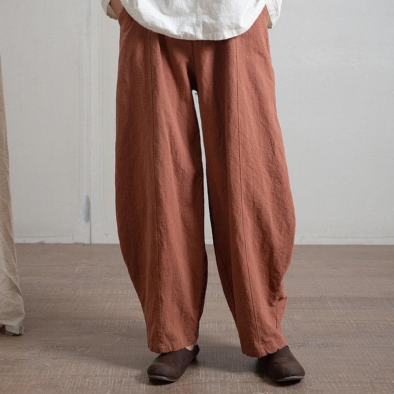 Japanese Zen Cotton Linen Palazzo Pants  | Zen dylinoshop