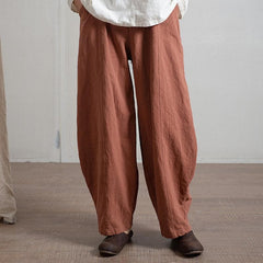 Japanese Zen Cotton Linen Palazzo Pants  | Zen dylinoshop