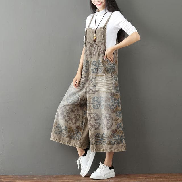 Stardust Tribe Print  Wide Leg Overall Buddha Trends