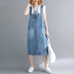 Casual Vibes Midi Overall Dress dylinoshop