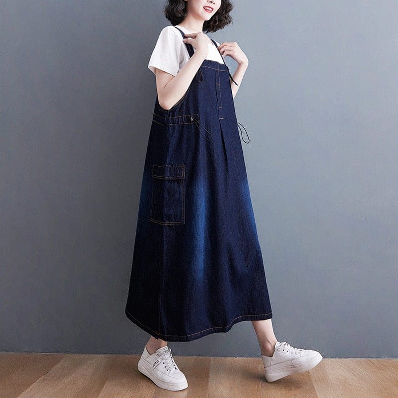 Daniella Oversized Denim Overall Dress dylinoshop