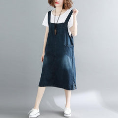 Denim Bib Overall Dress dylinoshop