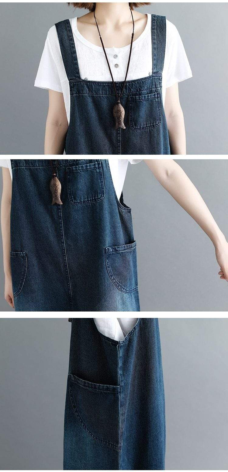 Denim Bib Overall Dress dylinoshop