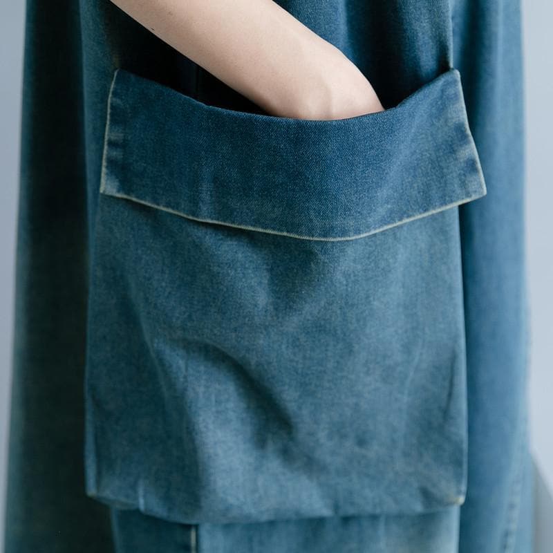 Loose Denim Overall Dress dylinoshop