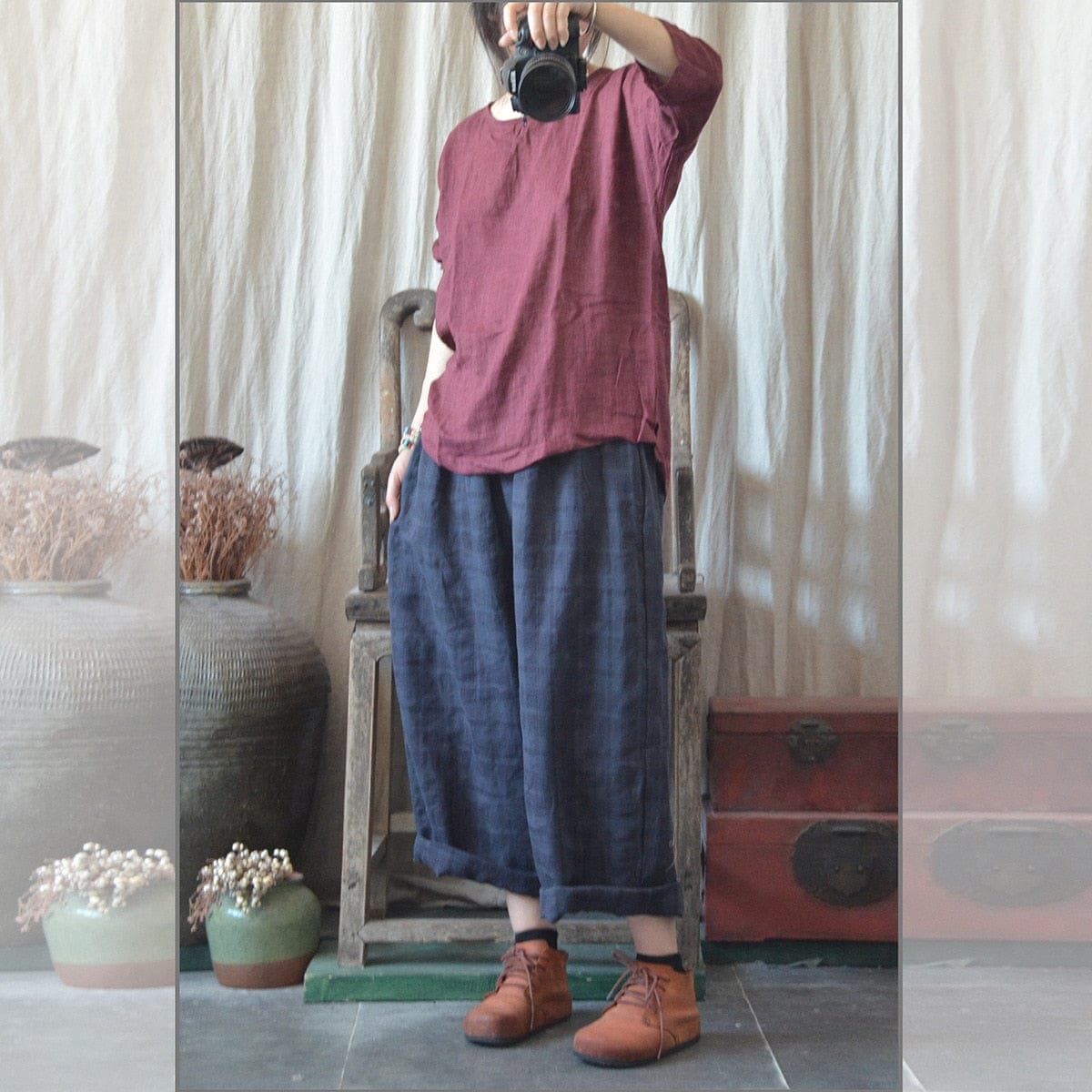 Vintage Casual Cotton Linen Pants | Zen Buddha Trends