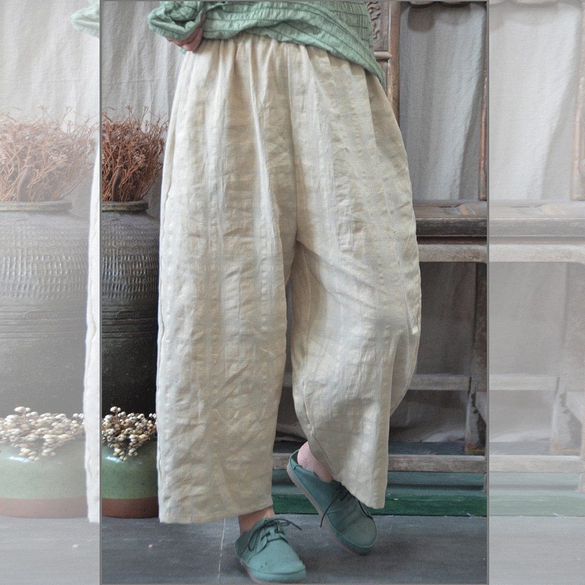 Vintage Casual Cotton Linen Pants | Zen Buddha Trends