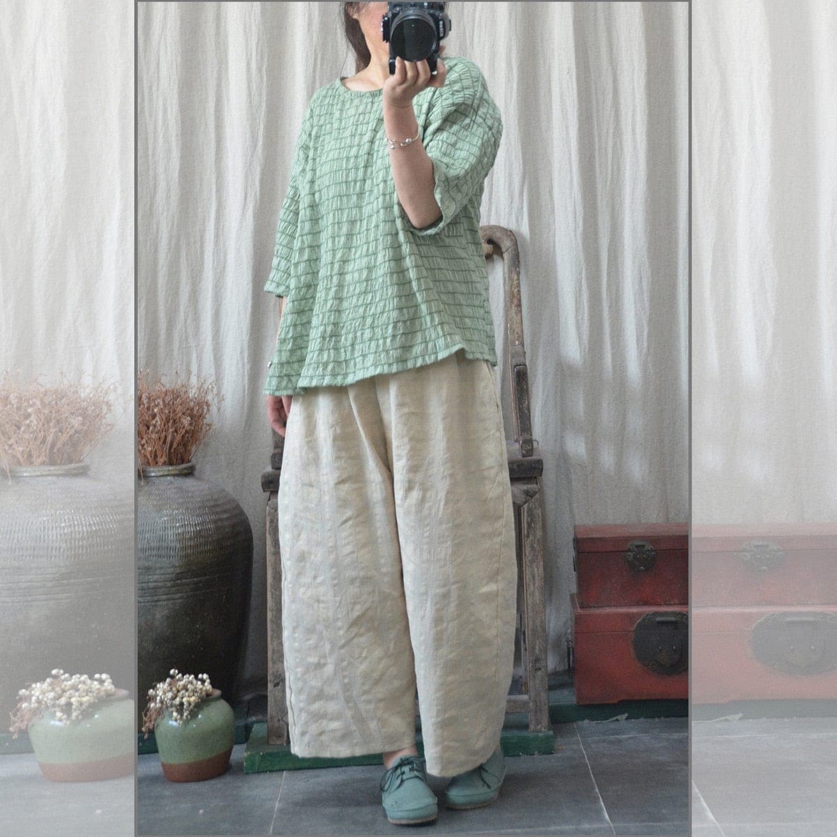 Vintage Casual Cotton Linen Pants | Zen Buddha Trends