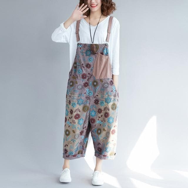 Hippie Dippie Floral Patchwork Overall dylinoshop