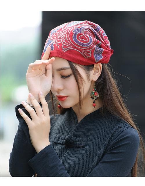 Embroidered Hippie Bandana Hat dylinoshop